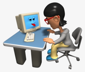 Work Png Image - Playing On The Computer