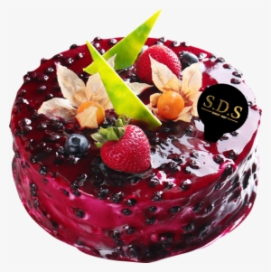 Chocolate Sponge With Blueberry Chocolate Mousse - Chocolate
