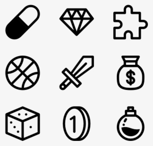 Linear Gaming Icons - Hand Drawing Icon Png