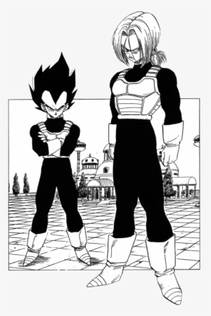 Manga Dbz Transparent Vegeta Trunks Vegeta And Trunks Manga Transparent Png 500x735 Free Download On Nicepng