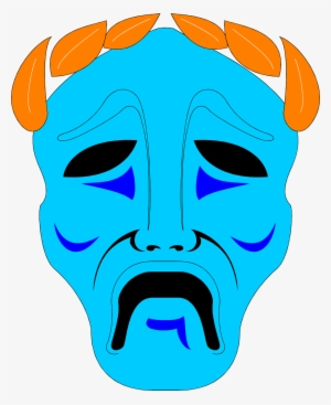 Drama Clipart Theatre Faces - Tragedy Mask Clipart