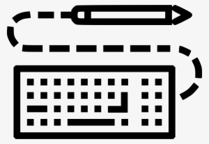 Pen Pencil Keyboard Write Drawing Design Sketch Comments - Writing Keyboard Icon Png