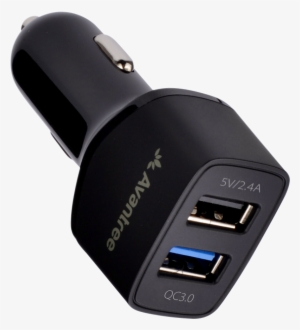 Charger Png Hd - Avantree Dual Usb Quick Car Charger - Black