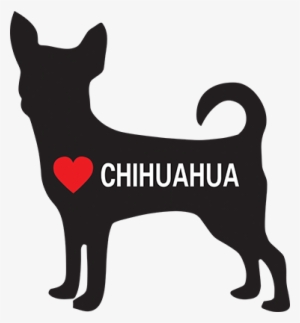 I Love Chihuahua Decal - Chihuahua Silhouette Transparent