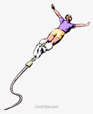 Bungee Jumper Royalty Free Vector Clip Art Illustration - Clip Art
