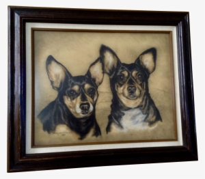 Dickerson Black Chihuahua Dogs Pastel Painting Works - Painting