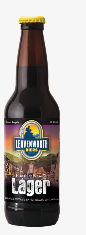 12oz Premium Lager - Leavenworth Premium Lager - Fish Brewing Company /