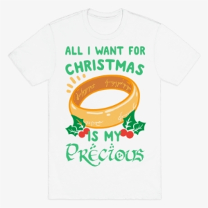 All I Want For Christmas Is My Precious Mens T-shirt - Take Care Of Yourself Plant