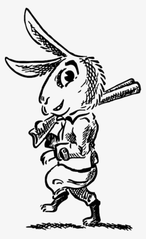 Cartoon, Bunny, Rabbit, Hare, Animal, Comic, Hunter - Dibujo Conejo Con Escopeta