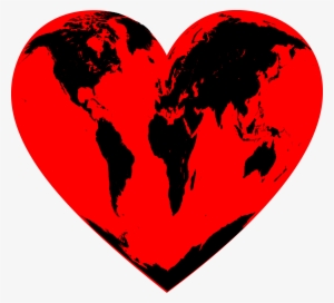 Planet Heart Svg Freeuse - High Resolution World Map Vector