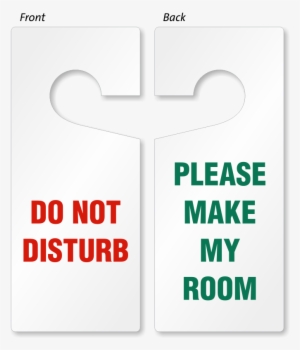 Transparent Stock Do Not Disturb Door Hangers - Do Not Dispose Of Chemicals Down Drain