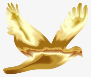 Gold Flying Dove Silhouette No Background 800px - Dove With No Background