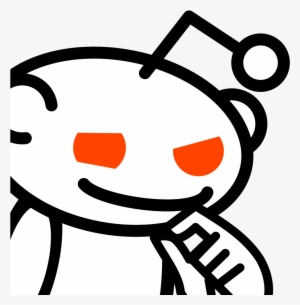 Facial Expression Black And White Nose Head - Reddit Snoo Png