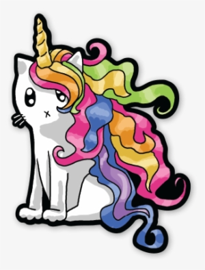 Maybe Like This, But More Realistic - Rainbow Caticorn Shower Curtain