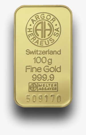 100 G, Gold Bar - Argor Heraeus Gold Bars Png