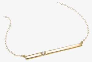 Bar Necklace Horizontal Curved Best Of Gold - Gold