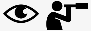 Eye Icon And Alternative Icon For Observe Action - Observation Icon Png