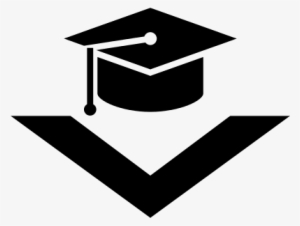 Graduation Cap With Down Arrow Vector - Simbolo Academico