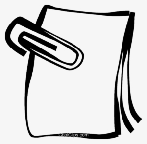 Paper Clip With Papers Royalty Free Vector Clip Art - Paper Clip