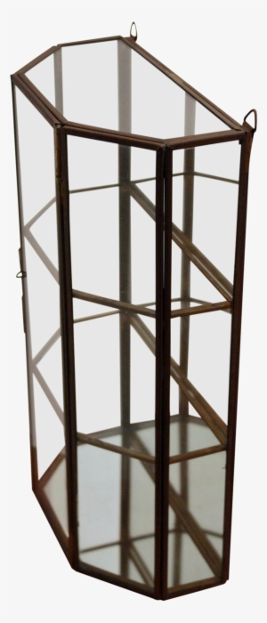 Glass & Brass Display Box / Wall Shelf - Shelf