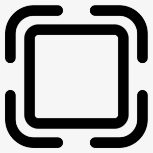 Button Outline Of Rounded Square Shape Comments - Square Shape Logo