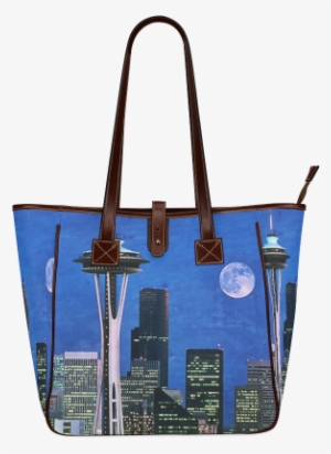 Seattle Space Needle Watercolor Classic Tote Bag - Blue Seattle Blue Seattle Blue Seattle 60" Curtains
