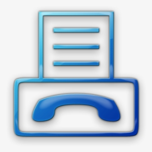 Blue Business Fax - Fax Icon Png Blue
