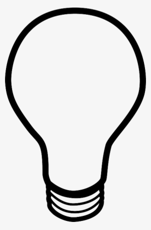 Black, Icon, Outline, Symbol, Thinking, White, Cartoon - Lightbulb Clipart