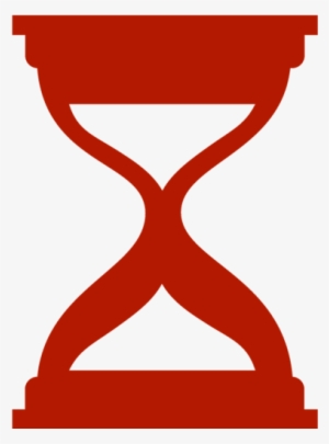 Sand Timer Icon - Transparent Red Hourglass