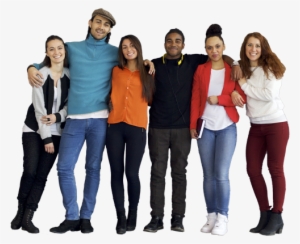 Multiethnic Group Of Happy Young Adults - Multiethinic Group Png