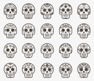 Skull Icon Set - Infographic