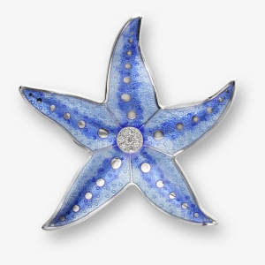 Nicole Barr Designs Sterling Silver Starfish Brooch-blue - Starfish Brooch - Sterling Silver