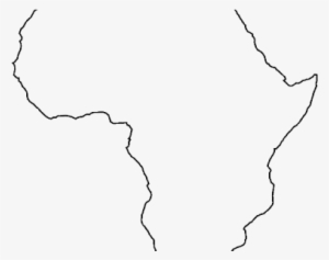 Africa Map Outline Transparent - Line Art