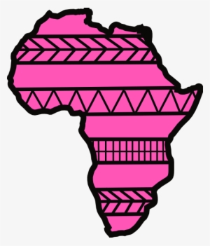 Africa Outline Complete 2 Clip Art - Africa Clipart Pink