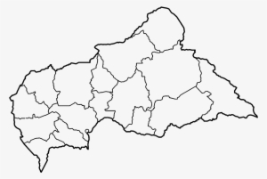 central african republic prefectures blank - blank map of central africa