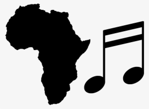 Africa Vector Png Svg Black And White - Africa Black