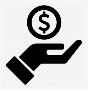 Hand Streched Money Dollar Outline - Money In Hand Icon
