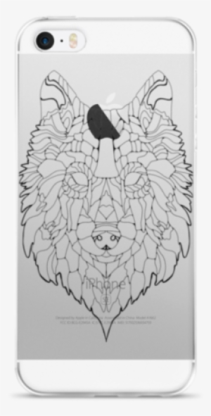 Iphone 5 & 6 Case With Wolf Outline - Wolf