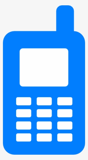 Blue Outline Mobile Phone Clipart - Clip Art