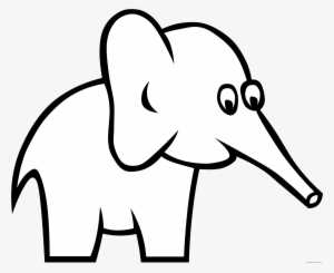 Clipart Elephant Outline - E For Elephant Coloring Page
