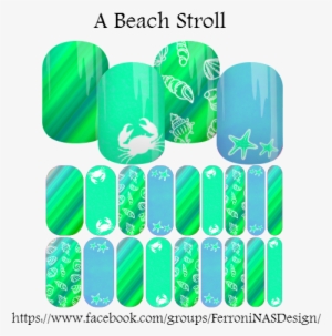 Love The Colors Of This Beach Inspired Nail Wrap - Graphic Design