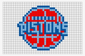 Detroit Pistons Pixel Art From Brikbook - Detroit Pistons Pixel Art