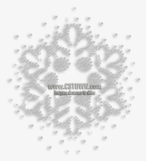 Crystal Christmas Snowflake Iron-on Rhinestone Transfer - Emblem