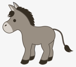 Drawn Donkey Cartoon - Cute Horse Clip Art