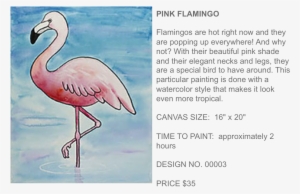 Pink Flamingo Popup Paint Studio - Greater Flamingo