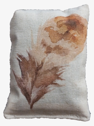 Watercolor Brown Feather - Cushion