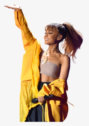 Ariana Grande In Yellow Dress On Stage Png Image - Ariana Grande Pokies