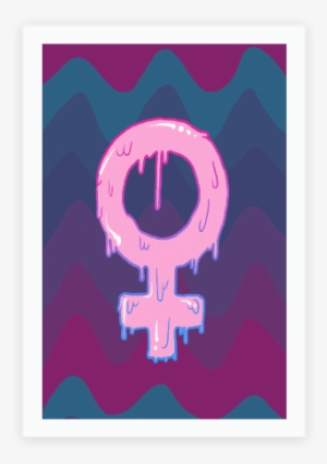 Pink Slime Feminism Poster - Goth Subculture