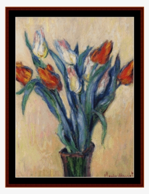 vase of tulips - vases of flowers by famous artists
