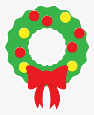 Christmas Free To Use Public Domain Clip - Simple Christmas Wreath Clipart